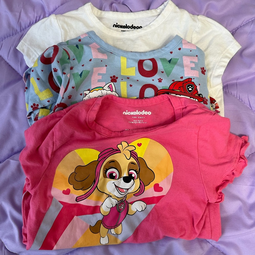 Lot of Toddler Girls Paw Patrol Tshirts